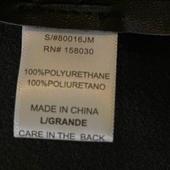 Love Tree Faux Leather Jacket NWT Size Large Snap Closure down the front… - Picture 5 of 7